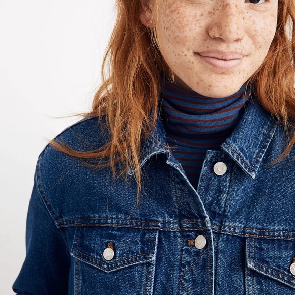 SOLD Madewell The Boxy-Crop Jean Jacket: Quilted Lining Edition NWT - Picture 7 of 9